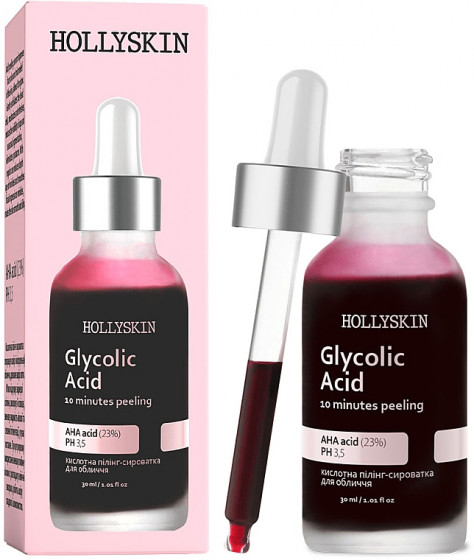 Hollyskin Glycolic Acid 10 Minutes Peeling - Кислотная пилинг-сыворотка для лица - 1