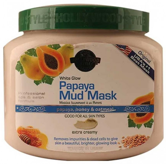 Hollywood Style White Glow Papaya Mud Mask - Грязевая маска для лица с экстрактом папайи