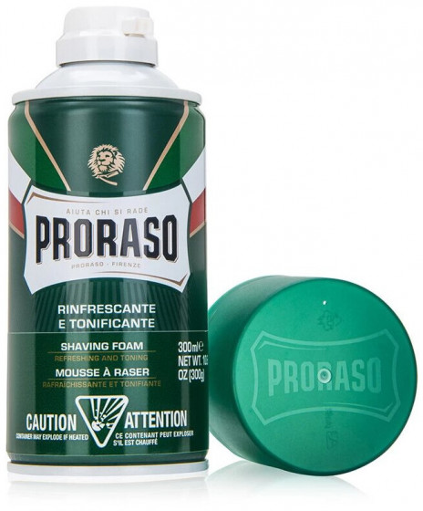 Proraso Green Line Refreshing Shaving Foam - Освежающая и тонизирующая пена для бритья - 3