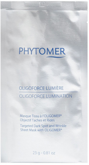 Phytomer Oligoforce Lumination Sheet Mask - Восстанавливающая, осветляющая тканевая маска против морщин и пигментных пятен