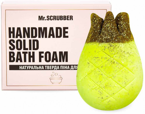 Mr.Scrubber Handmade Solid Bath Foam "Pineapple" - Натуральная твердая пена для ванны