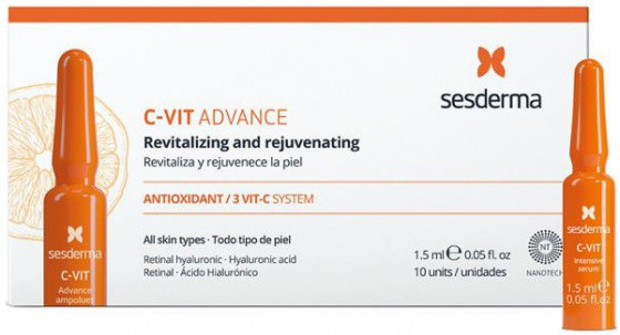 Sesderma C-Vit Advance Ampolues - Депигментирующая сыворотка с витамином С