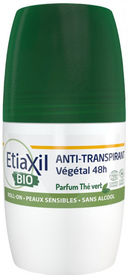 Etiaxil Antiperspirant Vegetal BIO 48H Green Tea - Шариковый органический антиперспирант с зелёным чаем