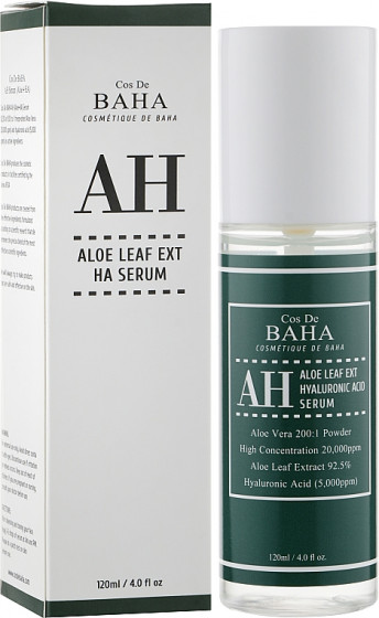 Cos De BAHA Aloe Leaf Ext Hyaluronic Acid Serum - Концентрированная сыворотка для лица с алоэ вера - 1