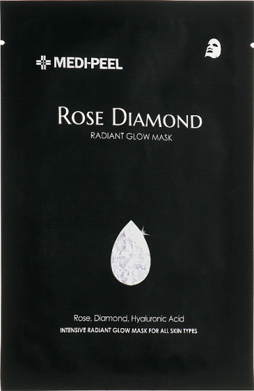 Medi Peel Rose Diamond Radiant Glow Mask - Маска с алмазной пудрой для сияния кожи лица