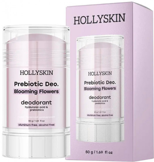 Hollyskin Prebiotic Deo. Blooming Flowers - Парфюмированный дезодорант с гиалуроновой кислотой и пребиотиками