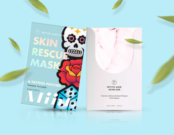 Petite Amie Skin Rescue Mask, Tattoo Patches - Маска-патчи для комбинированой кожи лица - 1