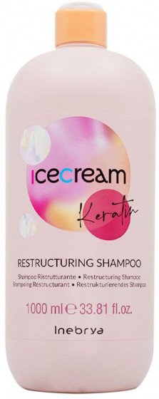 Inebrya Ice Cream Keratin Restructuring Shampoo - Восстанавливающий шампунь с кератином