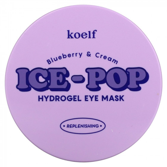 Petitfee & Koelf Blueberry & Cream Ice-Pop Hydrogel Eye Mask - Гидрогелевые патчи для глаз с голубикой и сливками