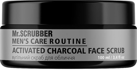 Mr.Scrubber Men's Care Routine Charcoal Face Scrub - Угольный скраб для лица