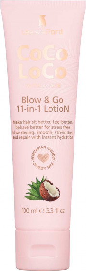 Lee Stafford Coco Loco Blow & Go 11-in-1 Lotion - Лосьон для волос с агавой и кокосовым маслом 11 в 1