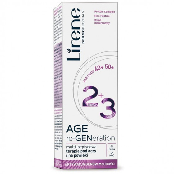 Lirene Age re-GENeration 40+, 50+ multi-peptide therapy eye - Мультипептидная терапия для кожи вокруг глаз 40+, 50+