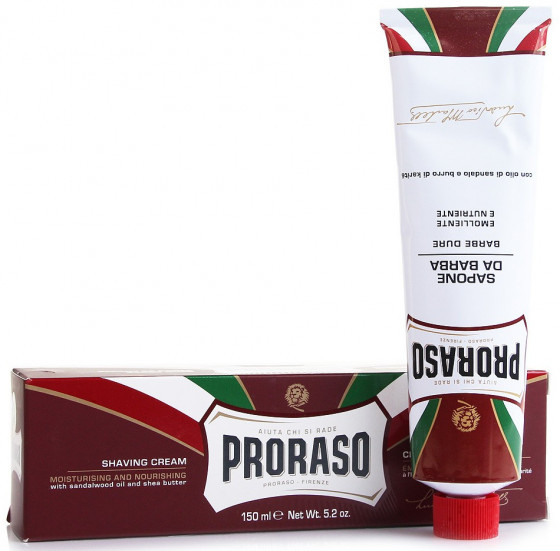 Proraso Red Line Emollient Shaving Cream - Питательный крем для бритья жесткой щетины - 4