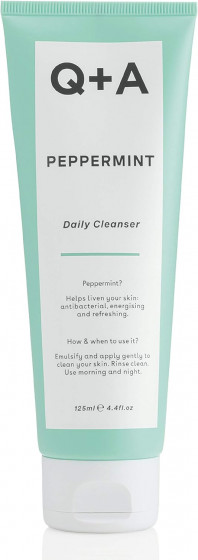 Q+A Peppermint Daily Cleanser - Очищающее средство для лица с мятой