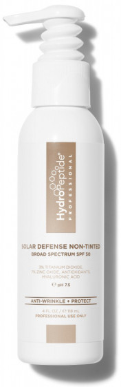 HydroPeptide Solar Defense Non-Tinted SPF50 - Увлажняющий и успокаивающий крем для лица без тонального эффекта