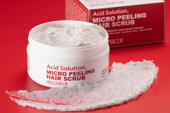 Hollyskin Acid Solution Micro Peeling Hair Scrub - Скраб для кожи головы и волос - 1