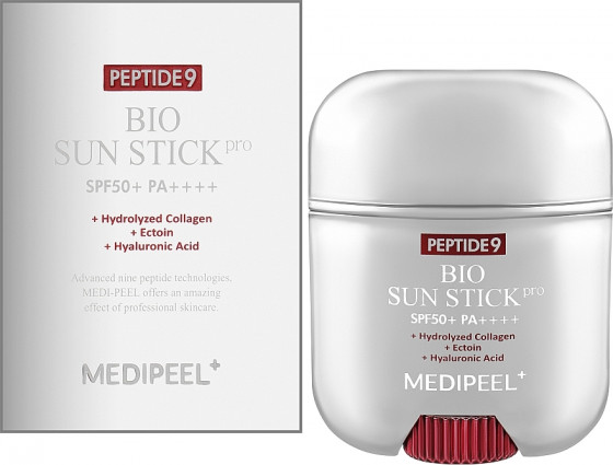 Medi Peel Peptide 9 Bio Sun Stick Pro SPF50+ PA++++ - Пептидный солнцезащитный стик для лица - 1