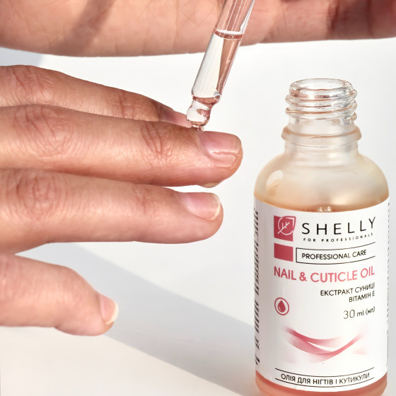 Shelly Oil & Cuticle Oil with Strawberry Extract and Vitamin E - Масло для ногтей и кутикулы с экстрактом земляники и витамином Е - 2