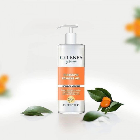 Celenes Sea Buckthorn Cleansing Foaming Gel - Очищающая гель-пенка с облепихой для жирной и комбинированной кожи - 1