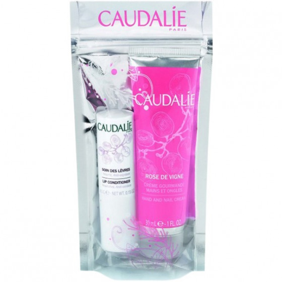 Caudalie Rose De Vigne - Набор (крем для рук и ногтей+бальзам для губ)