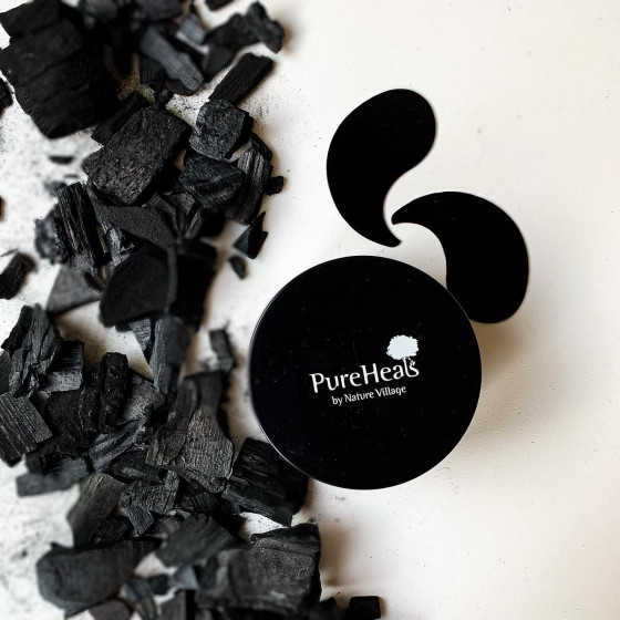 PureHeal's Pore Clear Black Charcoal Eye Patch - Омолаживающие патчи с черным углем для кожи вокруг глаз - 2