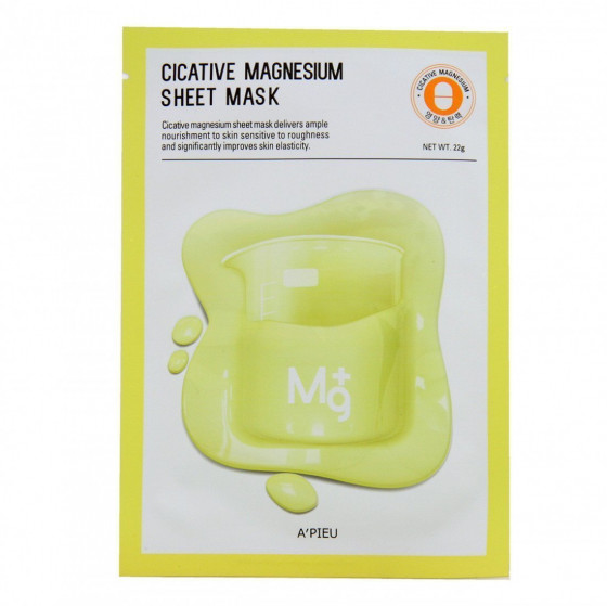 A'Pieu Cicative Magnesum Sheet Mask - Лечебная тканева маска для лица