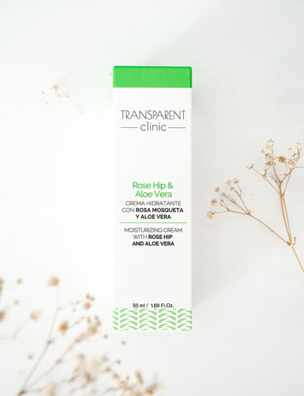 Transparent Clinic Rose Hip & Aloe Vera Cream - Увлажняющий крем для лица с шиповником и алоэ вера - 4