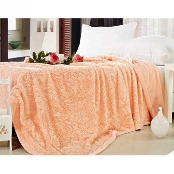 Arya Jasmine Black - Плед двуспальный микрофибра с эффектом 