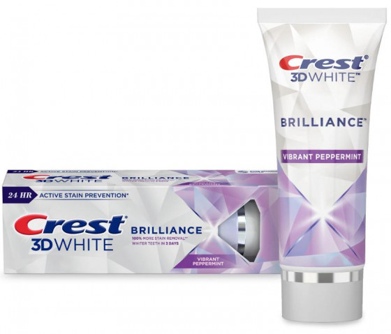 Crest 3D White Brilliance Vibrant Peppermint - Отбеливающая зубная паста