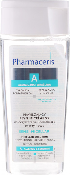 Pharmaceris A Sensi-Micellar moisturizing Make-Up Removal - Мицеллярная вода для очищения кожи лица и глаз