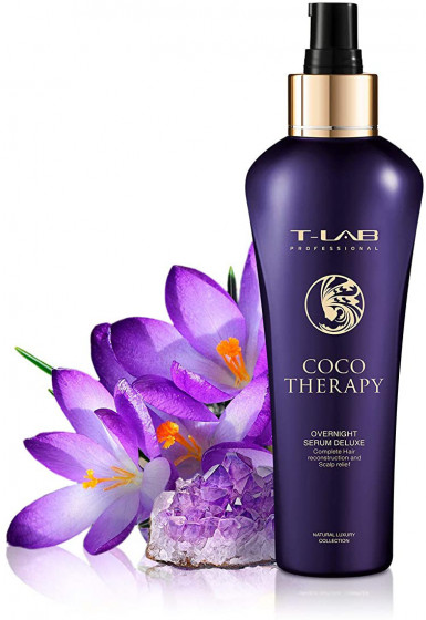 T-LAB Professional Coco Therapy Overnight Serum Deluxe - Сыворотка для волос - 1