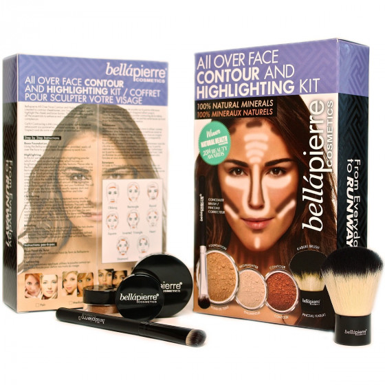 Bellapierre All Over Face Highlight & Contour Kit - Набор для моделирования лица - 2