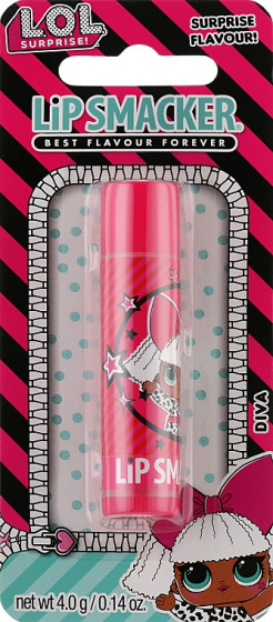  Lip Smacker LOL Single Balm Diva Strawberry Surprise - Бальзам для губ "ЛОЛ" с ароматом клубники 