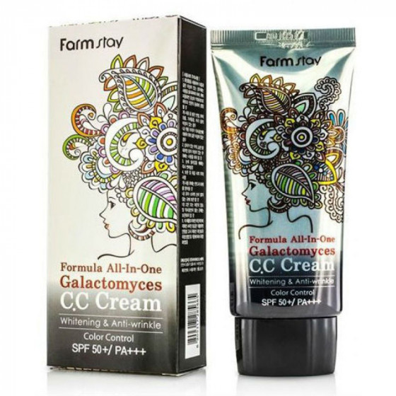 FarmStay Formula All-In-One Galactomyces CC Cream SPF50/PA+++ - Многофункциональный СС крем с галактомицесом - 1