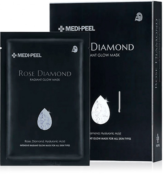 Medi Peel Rose Diamond Radiant Glow Mask - Маска с алмазной пудрой для сияния кожи лица