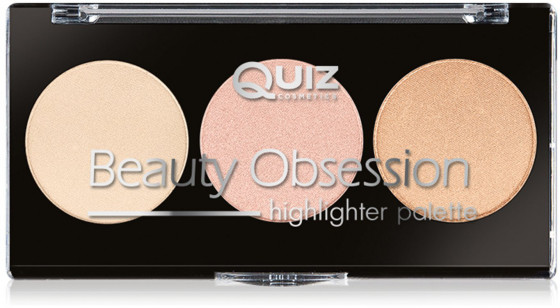 Quiz Cosmetics Beauty Obsession Palette Highlighter - Палетка хайлайтеров для лица