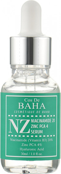 Cos De BAHA Niacinamide 20% + Zinc 4% Serum - Сыворотка для лица с ниацинамидом и цинком