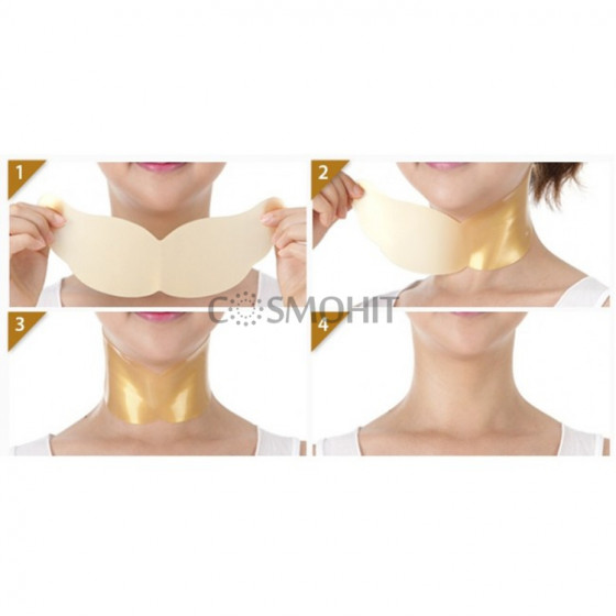 Petitfee & Koelf Hydrogel Angel Wings Gold Neck Pack - Гидрогелевая маска для шеи с плацентой - 2