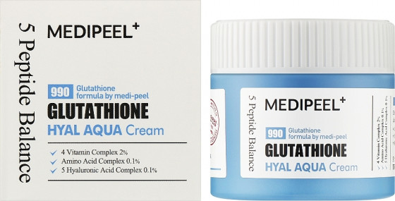 Medi Peel Glutathione Hyal Aqua Cream - Увлажняющий витаминный крем-гель для сияния кожи лица - 1