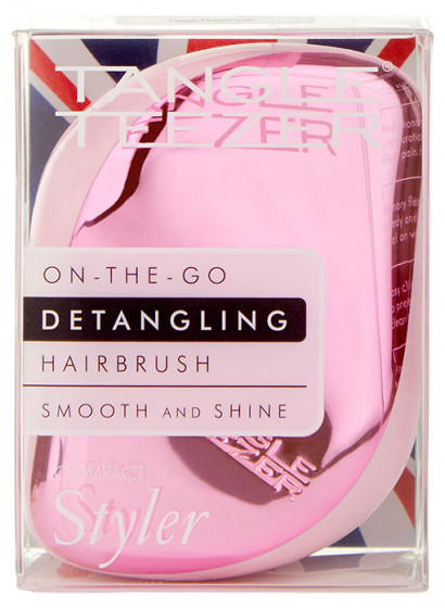 Tangle Teezer Compact Styler Baby Doll Pink Chrome - Расческа для волос - 5