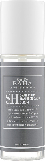 Cos De BAHA Snail Mucin Power Serum with Niacinamide 2% - Сыворотка для лица с муцином улитки и ниацинамидом