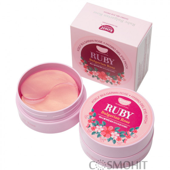 Petitfee & Koelf Ruby&Bulgarian Rose Eye Patch - Гидрогелевые патчи для глаз с рубином и болгарской розой