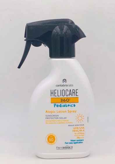 Cantabria Heliocare 360º Pediatrics Atopic Lotion Spray SPF50 - Детский солнцезащитный лосьон для атопической кожи - 1