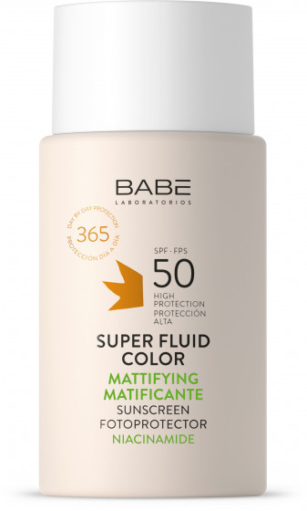 Babe Laboratorios Sun Protection Super Fluid Color SPF50 - Солнцезащитный супер флюид с тонирующим и матирующим эффектом для жирной кожи