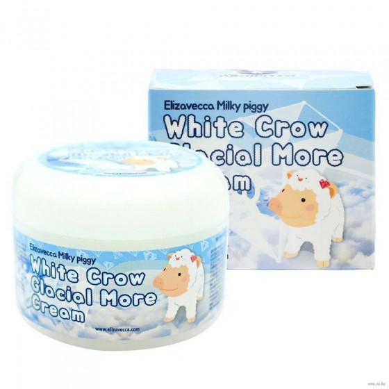 Elizavecca White Crow Glacial More Cream - Крем для лица воздушный