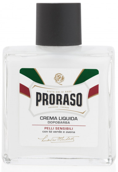 Proraso White Line Aftershave Anti-Irritation Liquid Cream - Бальзам после бритья для чувствительной кожи