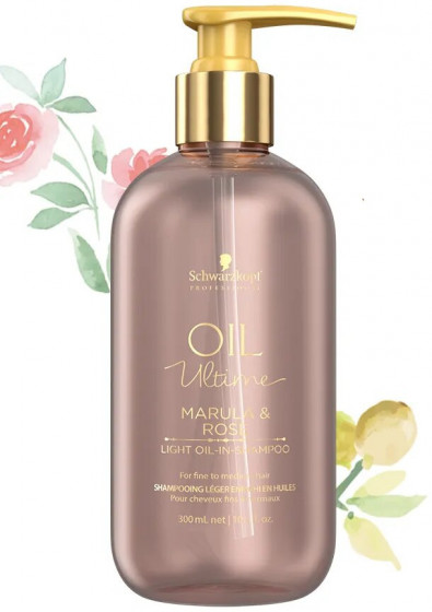 Schwarzkopf Professional Oil Ultime Light Oil-In-Shampoo - Шампунь для тонких и нормальных волос с маслом марулы и розы - 1