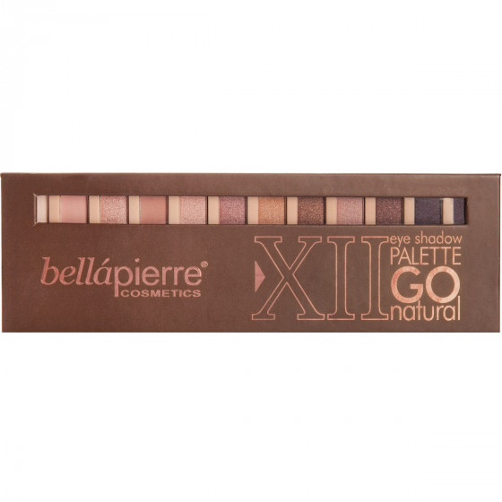 Bellapierre Eyeshadow Palette Go Natural - Палитра из 12 компактных пигментов - 1