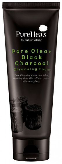 PureHeal's Pore Clear Black Charcoal Cleansing Foam - Пенка с черным углем для очищения пор от загрязнений