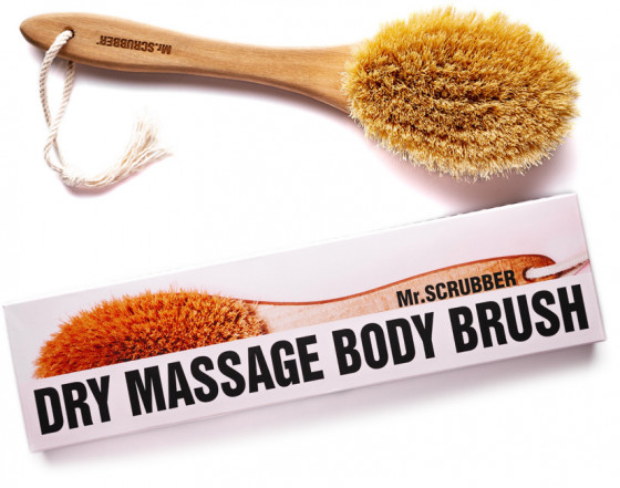 Mr.Scrubber Dry Massage Body Brush - Щетка для сухого массажа с ручкой - 1